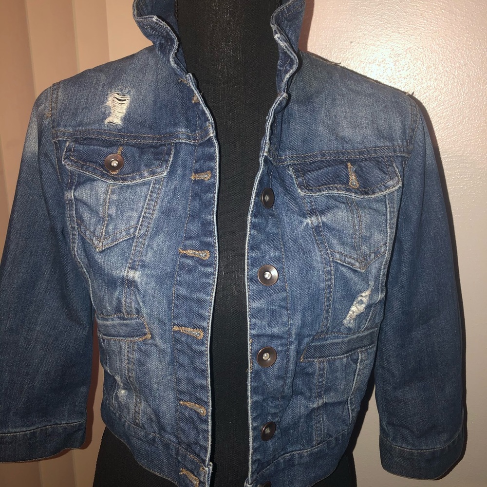 Crop jean jacket
